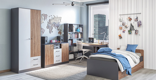Новая коллекция мебели Мальма для молодежной комнаты от фабрики Мебель-Неман