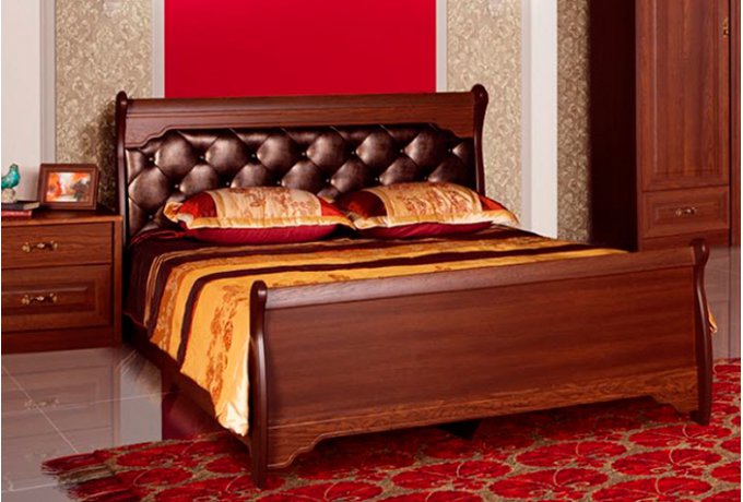 Кровать двуспальная 160х200 с мягким изголовьем Флоренция 677 — фото 1
