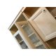 Шкаф для книг со стеклянными дверцами и ящиком Инна 611 — эскиз 11