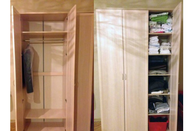 Шкаф трехстворчатый для одежды с полками и штангой Гарун А-106 — фото 5