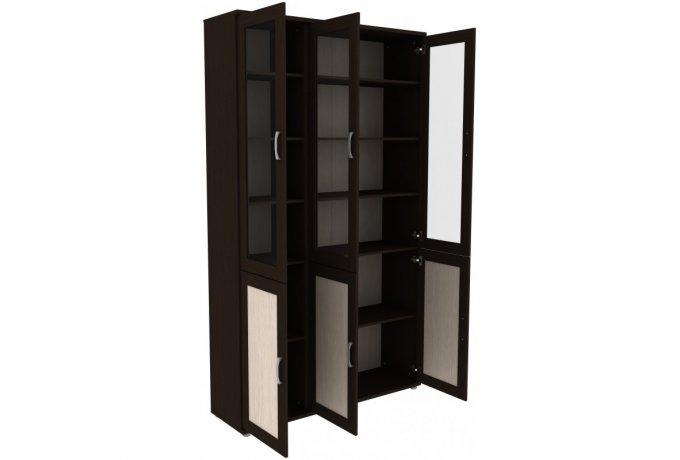 Книжный шкаф со стеклянными дверцами трехстворчатый Гарун-К 503.10 — фото 3