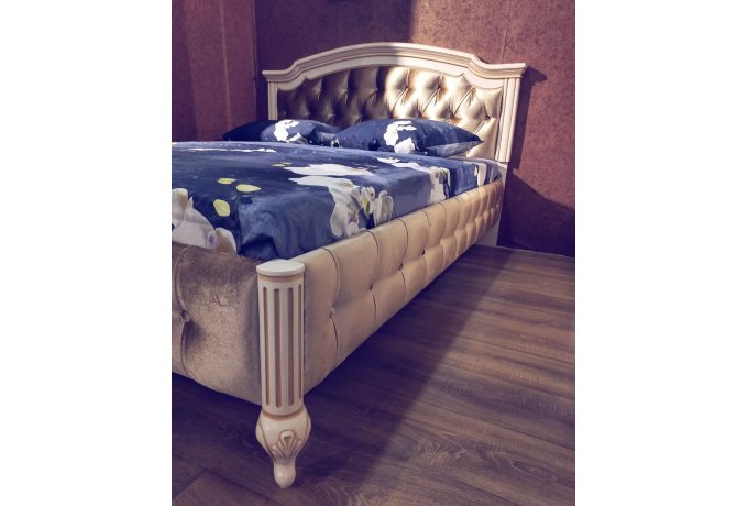 Кровать двуспальная Марлен 488 с мягким изголовьем — фото 6