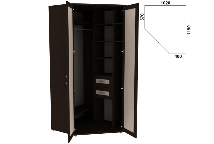 Несимметричный угловой шкаф Гарун-К 535.01 — фото 5