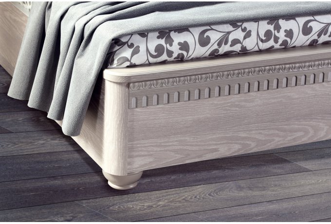 Кровать двуспальная с ПМ Лючия 199 дуб оксфорд серый — фото 4