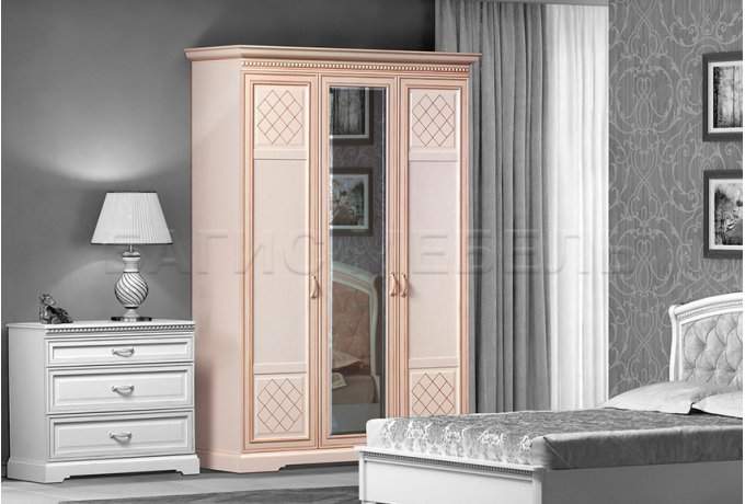 Шкаф для одежды трехстворчатый с зеркалом Парма 800 — фото 7