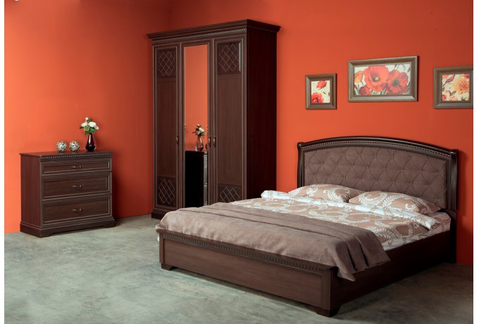 Кровать двуспальная с мягким изголовьем Парма 805 — фото 4