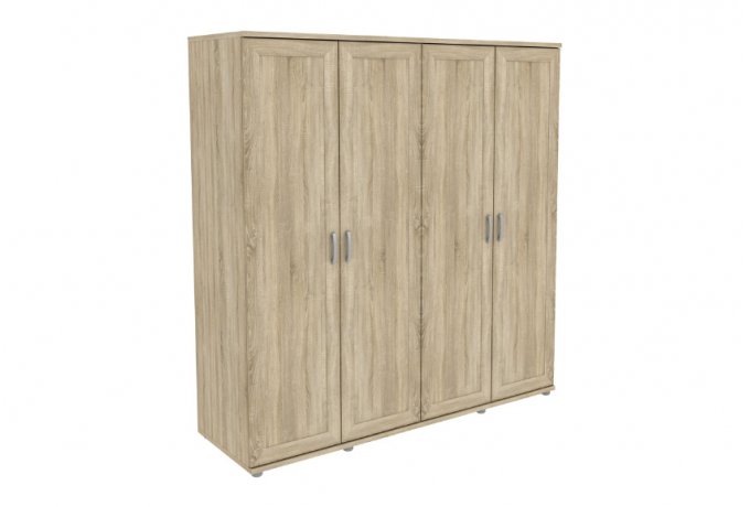 Шкаф для одежды 4-дверный с полками Гарун-К 414.01 — Дуб Сонома