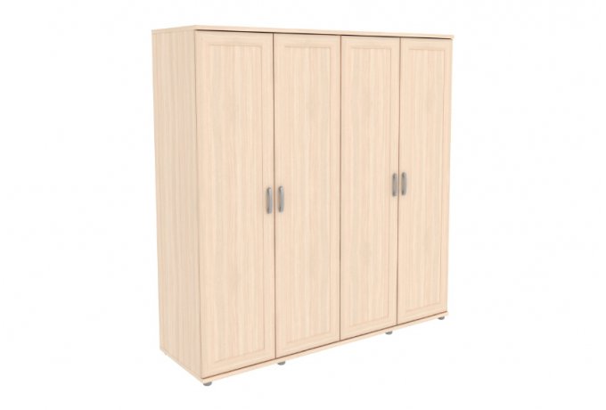 Шкаф для одежды 4-дверный с полками Гарун-К 414.01 — Молочный дуб