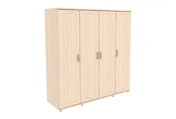 Шкаф для одежды 4-дверный низкий Гарун-К 414.05 — Молочный дуб