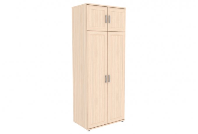 Шкаф для одежды двухстворчатый с антресолью Гарун-К 512.06 — Молочный дуб