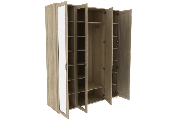 Шкаф для одежды 4-дверный с зеркалами Гарун-К 514.02 — фото 3