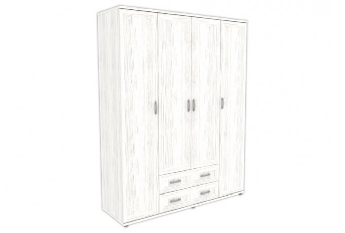 Шкаф для одежды 4-дверный с ящиками Гарун-К 514.03 — Арктика