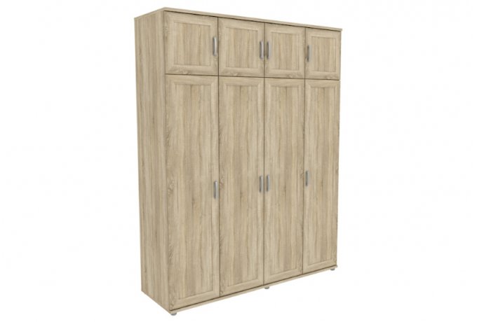 Шкаф для одежды 4-дверный с антресолью Гарун-К 514.09 — Дуб Сонома