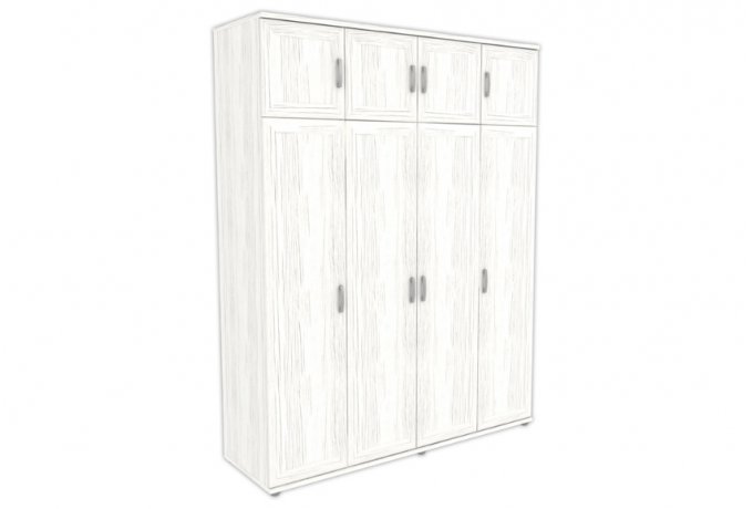 Шкаф для одежды 4-дверный с антресолью Гарун-К 514.09 — Арктика