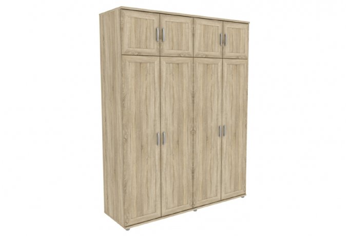 Шкаф для одежды 4-дверный с антресолью Гарун-К 514.10 — Дуб Сонома