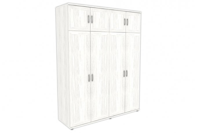 Шкаф для одежды 4-дверный с антресолью Гарун-К 514.10 — Арктика