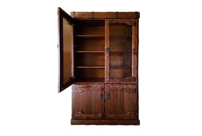 Книжный шкаф «Государь» из массива дерева с элементами ковки — фото 2