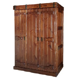 Шкаф для одежды «Добрыня» трехстворчатый с элементами ковки