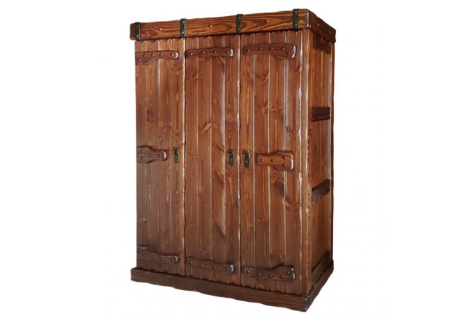 Шкаф для одежды «Добрыня» трехстворчатый с элементами ковки — фото 1