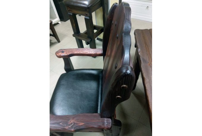 Кресло из массива «Добряк» (кожа) — фото 11