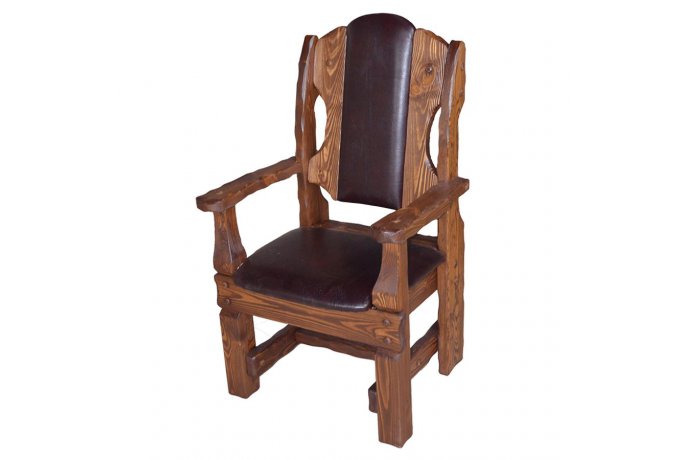 Кресло из массива «Лорд» (кожа) — фото 1