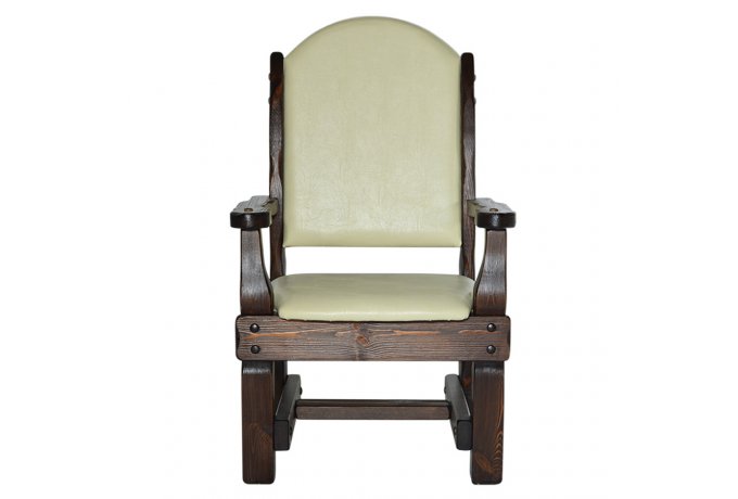 Кресло «Купец» (кожа) из массива дерева — фото 2
