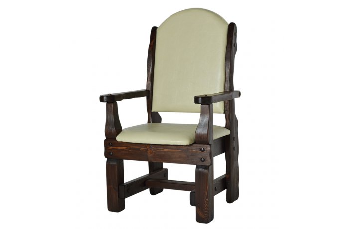 Кресло «Купец» (кожа) из массива дерева — фото 3