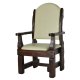 Кресло «Купец» (кожа) из массива дерева — эскиз 3