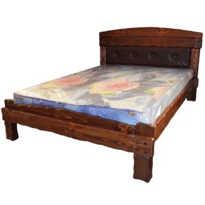 Кровать «Барин 2» (90х200) из массива с мягкой спинкой
