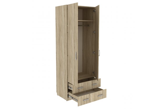 Шкаф для одежды двухстворчатый Дарина УШ-05 (сонома) — фото 2