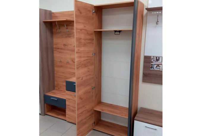 Шкаф для одежды с полками и штангой Сафари ШК-001 — фото 3