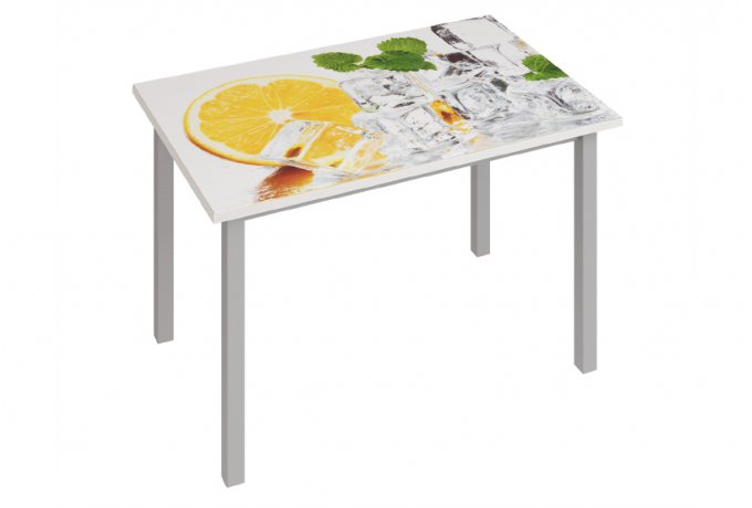 Стол обеденный Фристайл-3 (стекло) — Апельсин
