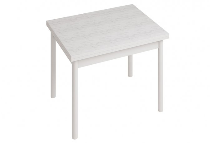 Стол обеденный Цезарь Ст22 раскладной (столешница пластик) — Белый мрамор