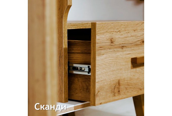 Шкаф комбинированный СКАНДИ МН-036-08 (дуб Вотан, белый) — фото 15
