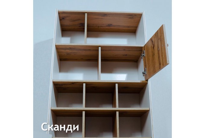 Шкаф комбинированный СКАНДИ МН-036-11 (дуб Вотан, белый) — фото 13