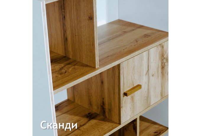 Шкаф комбинированный СКАНДИ МН-036-11 (дуб Вотан, белый) — фото 15
