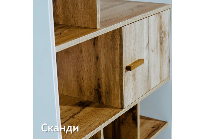 Шкаф комбинированный СКАНДИ МН-036-11 (дуб Вотан, белый) — фото 18