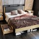 Кровать двуспальная Стенли МН-037-01 с ящиками — эскиз 1